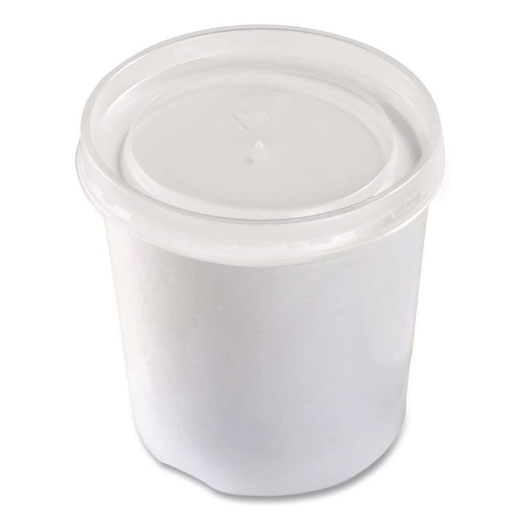 HUHTAMAKI Plastic High Heat Vented Lid, Fits 16 oz to 32 oz Containers, White, 50/Bag, 10 Bags/Carton (HUH89112) thumbnail 3