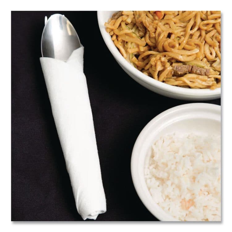 HOSPECO TASKBrand TopLine Linen Replacement Napkins, 1-Ply White, 16 x 16, 1,000/Carton (HOSNLRVDFBW) thumbnail 3