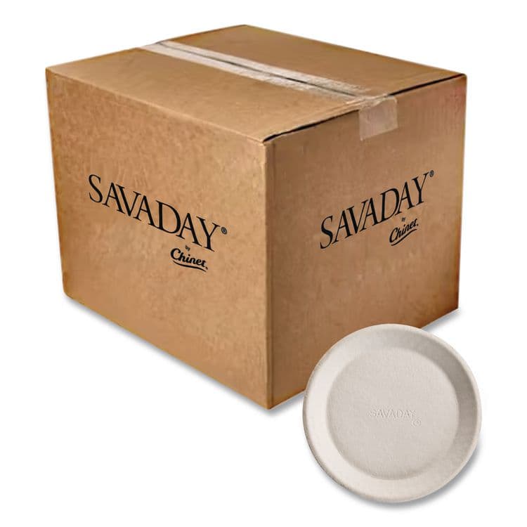 HUHTAMAKI Savaday Molded Fiber Plates, Paper, 10" dia, Cream, 500/Carton (HUH10117)