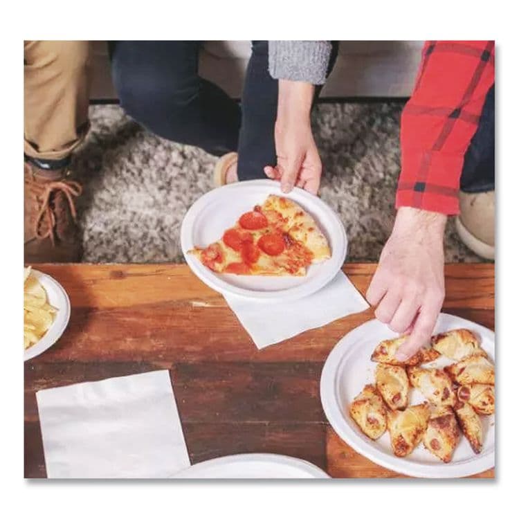 HUHTAMAKI Savaday Molded Fiber Plates, Paper, 10" dia, Cream, 500/Carton (HUH10117) thumbnail 3