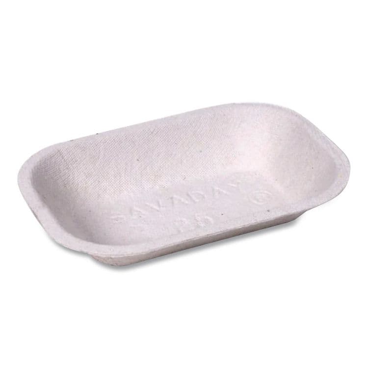 HUHTAMAKI Savaday Molded Fiber Food Tray, 4 x 6, Beige, Paper, 250/Bag, 4 Bags/Carton (HUH10408CT) thumbnail 3