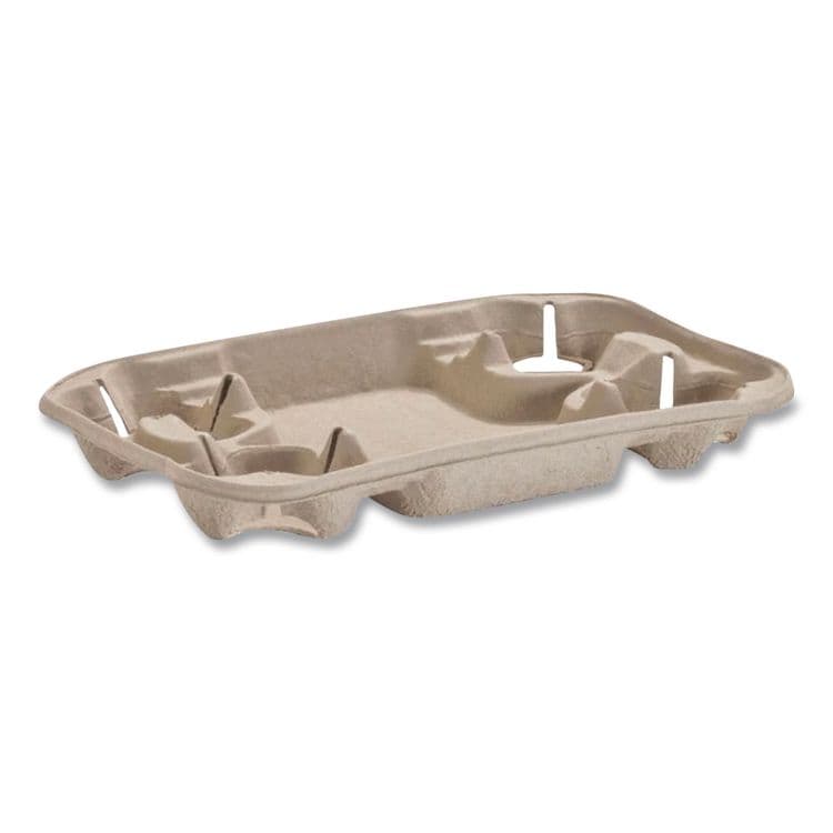 HUHTAMAKI StrongHolder Molded Fiber Cup/Food Tray, 8 oz to 22 oz, Four Cups + Food Tray, Beige, 250/Carton (HUH20969CT) thumbnail 4