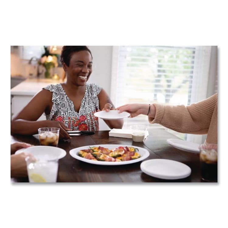 HUHTAMAKI Paper Dinnerware, Plate, 10.5" dia, White, 500/Carton (HUH21217) thumbnail 2