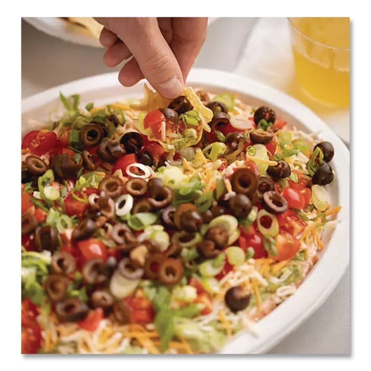 HUHTAMAKI Classic Paper Dinnerware, Platter, 9.75 x 12.5, White, 500/Carton (HUH21257CT) thumbnail 2