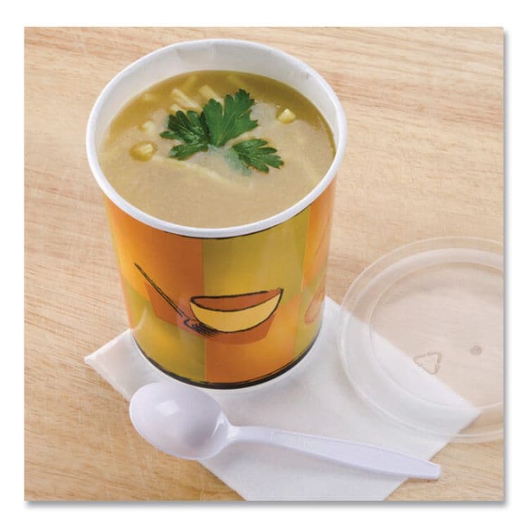 HUHTAMAKI Streetside Squat Paper Food Container, Streetside Design, 16 oz, 25/Bag, 20 Bags/Carton (HUH70316C) thumbnail 2