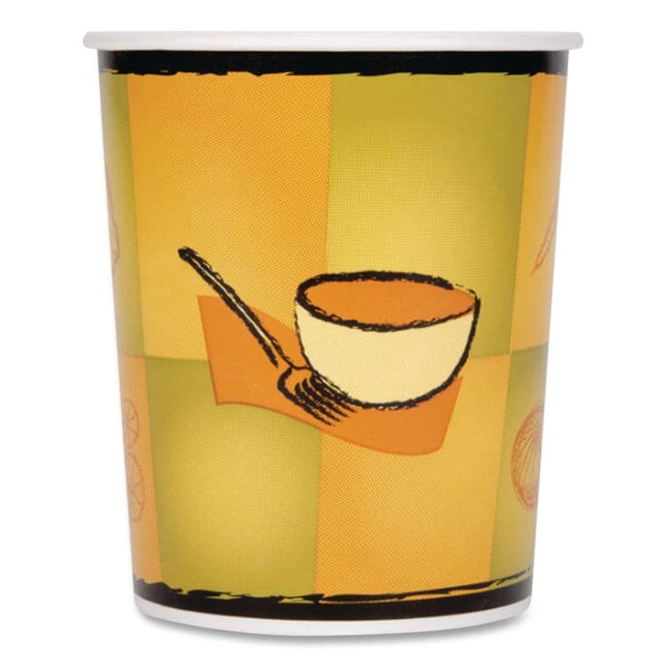 HUHTAMAKI Streetside Squat Paper Food Container, Streetside Design, 16 oz, 25/Bag, 20 Bags/Carton (HUH70316C) thumbnail 3