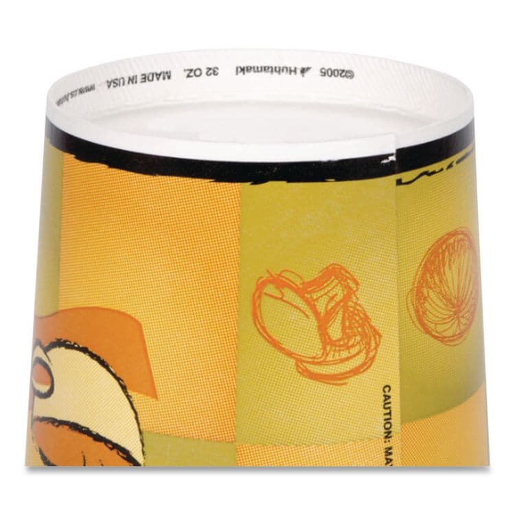 HUHTAMAKI Streetside Squat Paper Food Container, 32 oz, Streetside Design, 25/Bag, 20 Bags/Carton (HUH70332) thumbnail 4