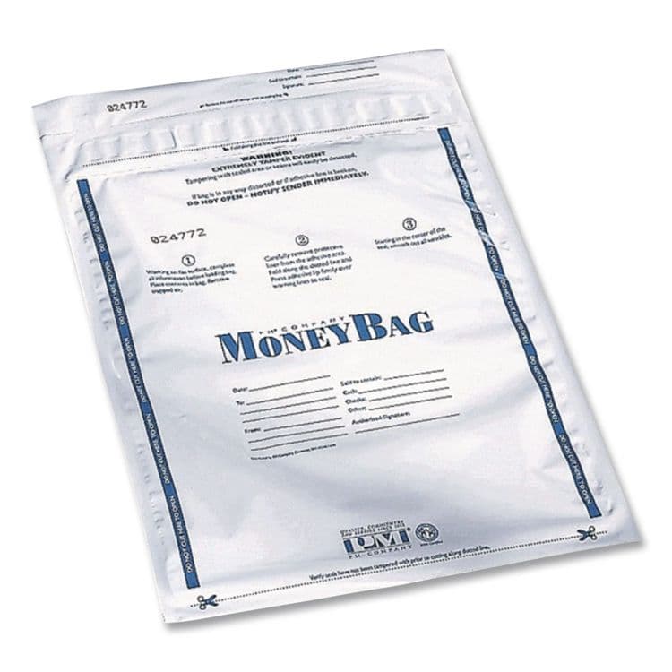 ICONEX Tamper Evident Deposit Bag, Plastic, 9" x 12", Clear, 100/Pack (ICX94190069) thumbnail 2