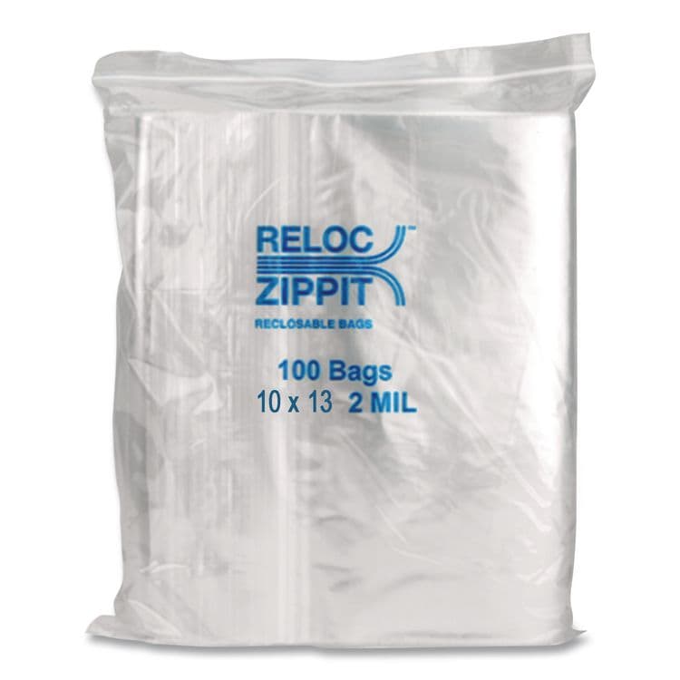 ITW DYMON Zippit Resealable Bags, 2 mil, 10" x 13", Clear, 1,000/Carton (MGPMGZ2P1013)