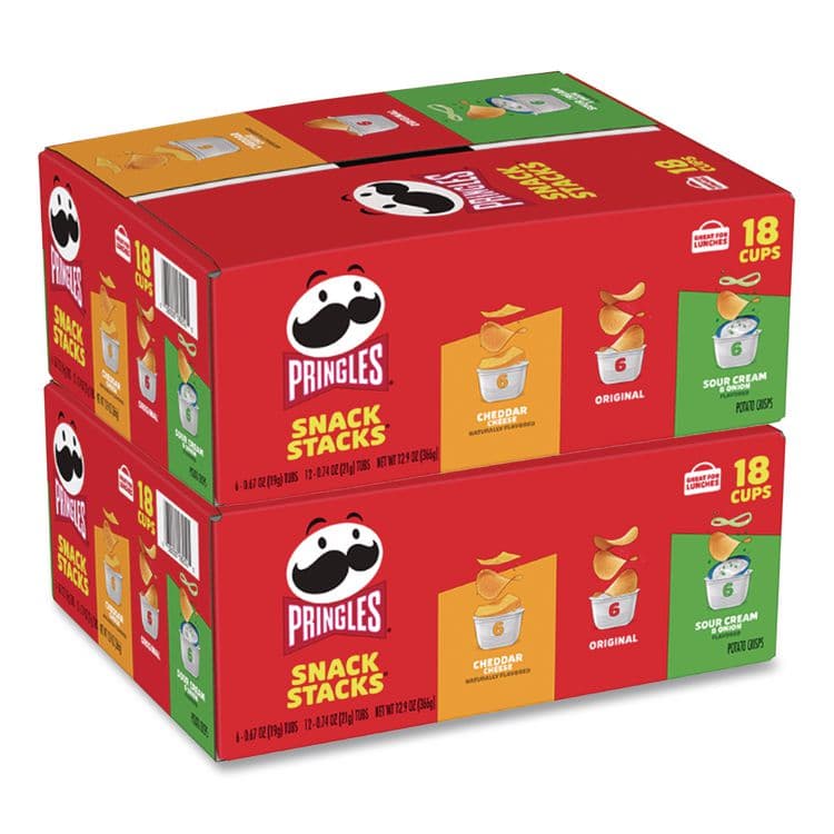 KELLOGG'S Potato Chips, Assorted, 0.67 oz Tub, 18 Tubs/Box, 2 Boxes/Carton (GRR22000407)