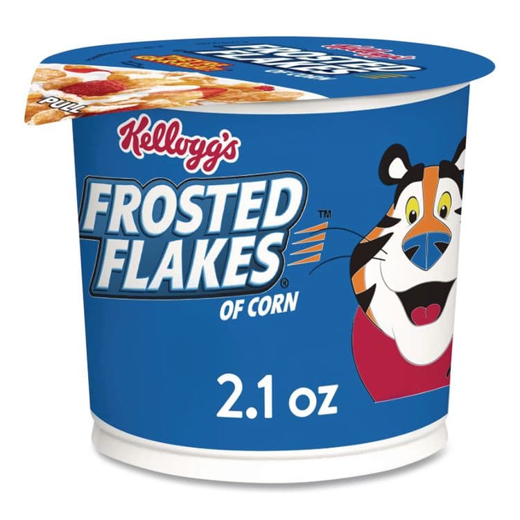 KELLOGG'S Breakfast Cereal, Frosted Flakes, Single-Serve 2.1 oz Cup, 6/Box (KEB01468) thumbnail 2