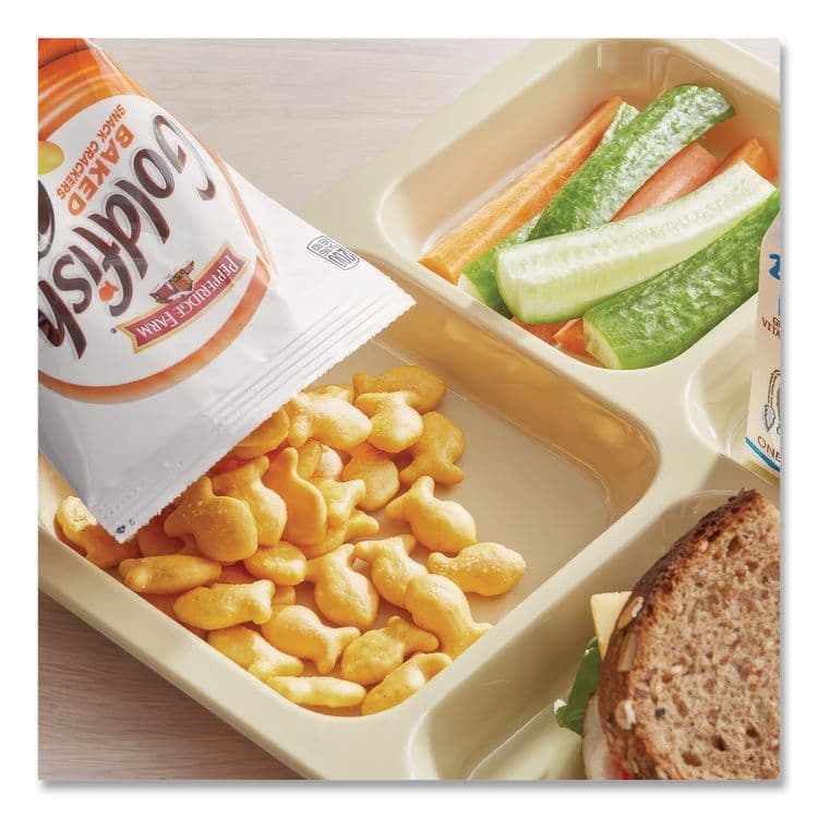 PEPPERIDGE FARM, Goldfish Crackers, Cheddar, Single-Serve Snack, 1.5oz Bag, 72/Carton (PPF13539) thumbnail 3