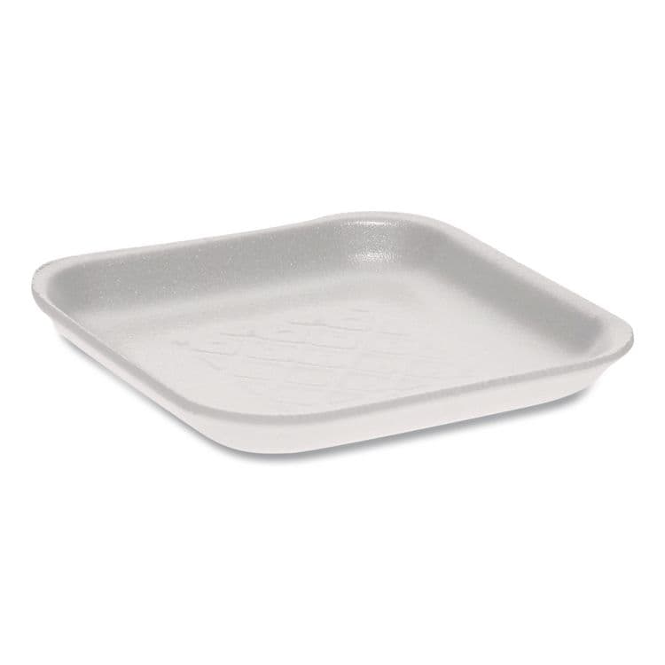 PACTIV EVERGREEN CORPORATION Supermarket Tray, #1S, 5.1 x 5.1 x 0.65, White, Foam, 1,000/Carton (PCT0TF101S00000)