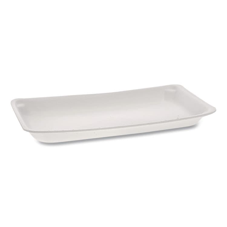 PACTIV EVERGREEN CORPORATION Supermarket Tray, #10P, 10.75 x 5.5 x 1.2, White, Foam, 400/Carton (PCT51P110P)
