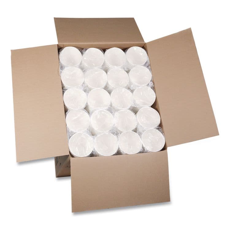 PACTIV EVERGREEN CORPORATION Paper Round Food Container, 32 oz, 4.5" Diameter x 5.1" h, White, 500/Carton (PCTD32RB) thumbnail 4