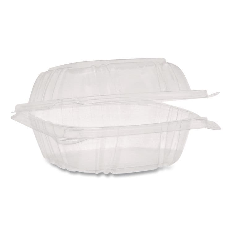 PACTIV EVERGREEN CORPORATION SENSATION SmartLock Hinged Lid Container, 5.2 x 5.3 x 2.56, Clear, Plastic, 375/Carton (PCTYCI820500000)