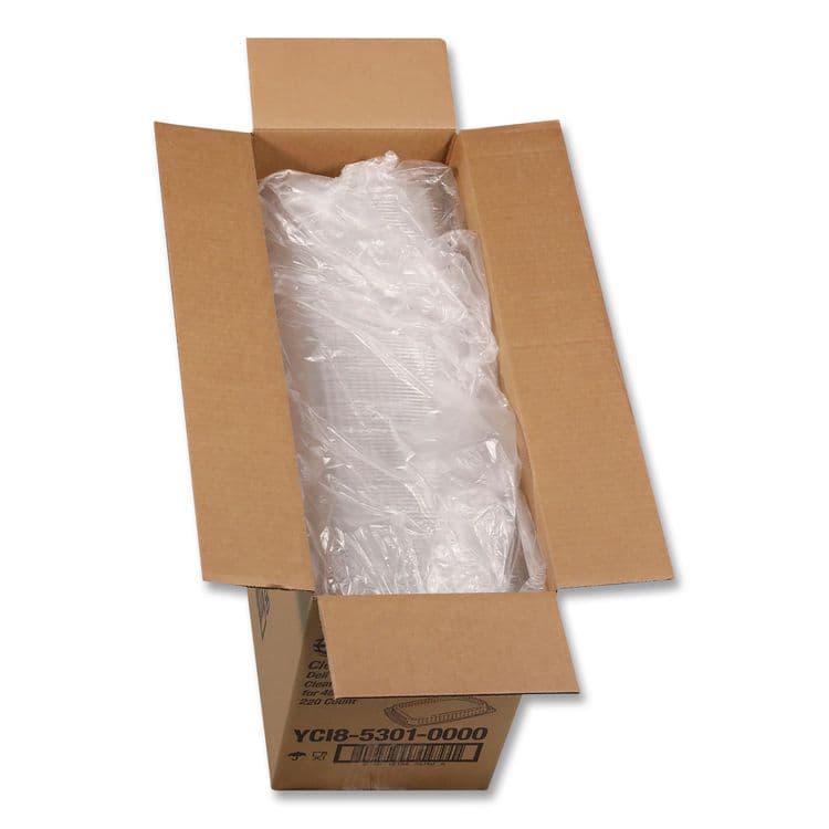 PACTIV EVERGREEN CORPORATION Showcase Deli Container Lid, Dome Lid For 3-Compartment 48/64 oz Containers, 9 x 7.4 x 1, Clear, Plastic, 220/Carton (PCTYCI853010000) thumbnail 4