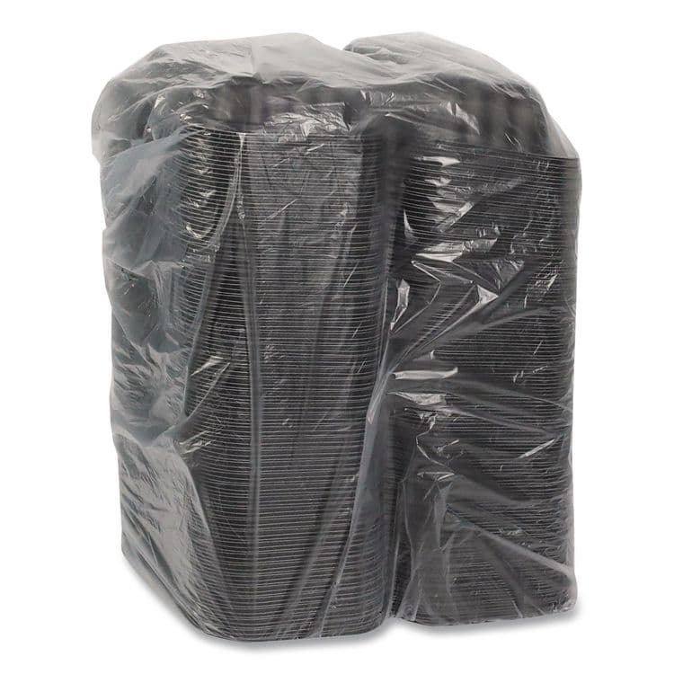 PACTIV EVERGREEN CORPORATION EarthChoice SmartLock Microwavable MFPP Hinged Lid Container, 9 x 6 x 3, Black, Plastic, 270/Carton (PCTYCNB80961000) thumbnail 3