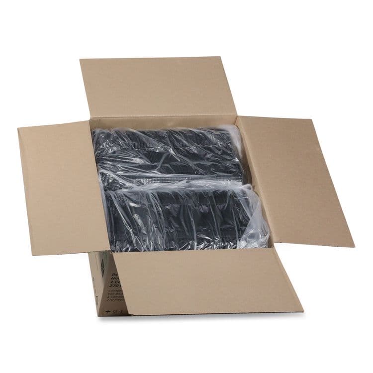 PACTIV EVERGREEN CORPORATION EarthChoice SmartLock Microwavable MFPP Hinged Lid Container, 9 x 6 x 3, Black, Plastic, 270/Carton (PCTYCNB80961000) thumbnail 4