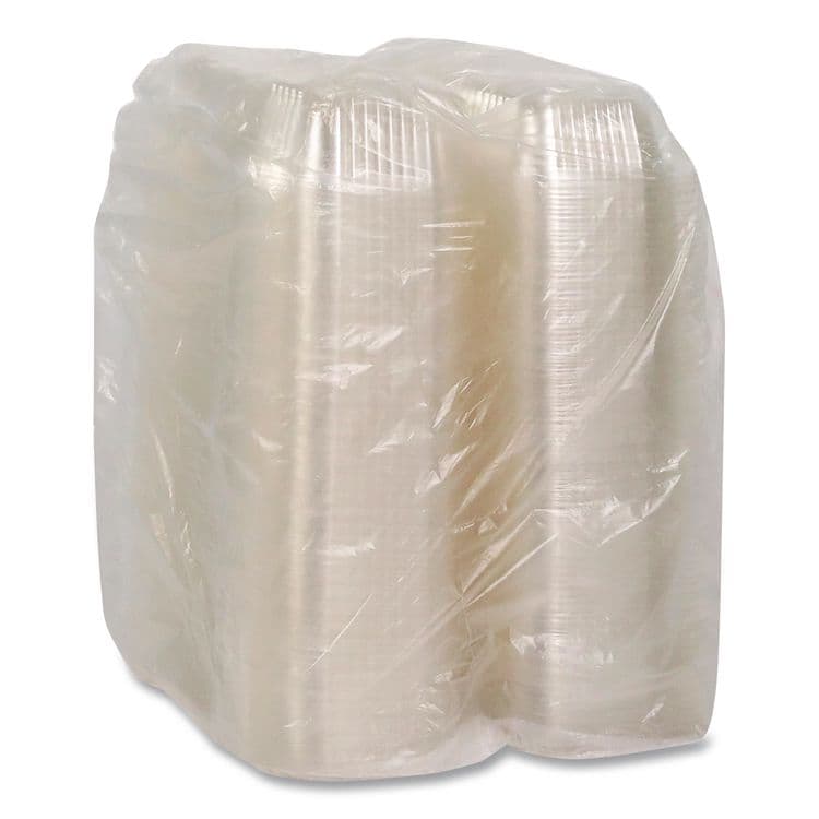 PACTIV EVERGREEN CORPORATION ClearView SmartLock Hinged Lid Container, Hoagie Container, 27 oz, 9.3 x 4.5 x 3, Clear, Plastic, 250/Carton (PCTYCI81049) thumbnail 3