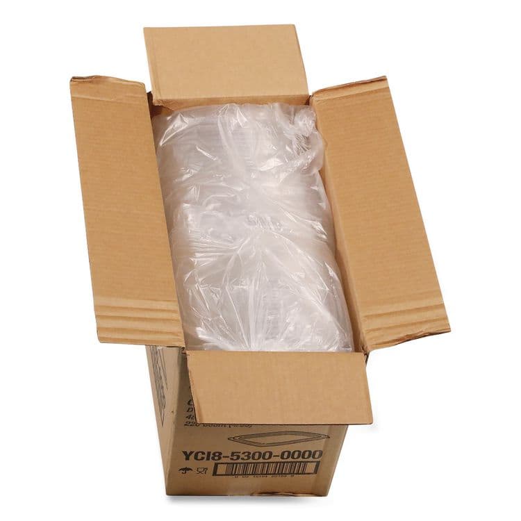 PACTIV EVERGREEN CORPORATION Showcase Deli Container Lid, Flat Lid For 3-Compartment 48/64 oz Containers, 9 x 7.38 x 0.19, Clear, Plastic, 220/Carton (PCTYCI85300) thumbnail 4