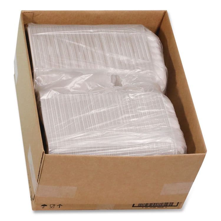 PACTIV EVERGREEN CORPORATION EarthChoice SmartLock Microwavable MFPP Hinged Lid Container, 9 x 9 x 3.1, White, Plastic, 120/Carton (PCTYCN80901) thumbnail 3