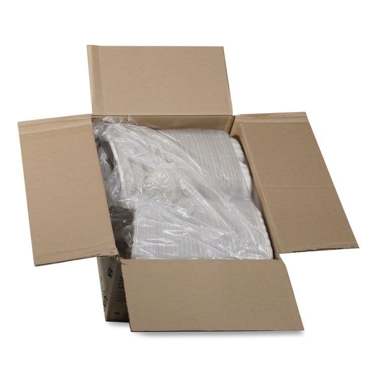 PACTIV EVERGREEN CORPORATION EarthChoice SmartLock Microwavable MFPP Hinged Lid Container, 3 Compartments, 9.33 x 8.88 x 3.1, White, Plastic, 120/Carton (PCTYCN80903) thumbnail 4