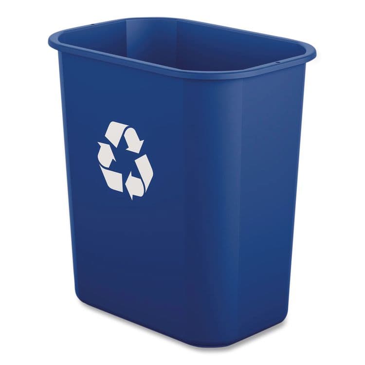 BOARDWALK Deskside Recycling Bin, 3 gal, Polypropylene, Blue (BWK12QTRECYCLEB)