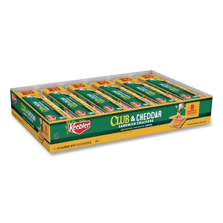 KELLOGG'S Sandwich Cracker, Club and Cheddar, 8 Cracker Snack Pack, 12/Box (KEB21163) thumbnail 2