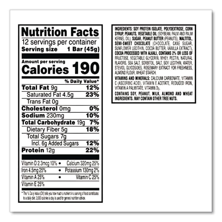 KELLOGG'S Special K Protein Meal Bar, Chocolate/Peanut Butter, 1.59 oz, 8/Box (KEB29190) thumbnail 3