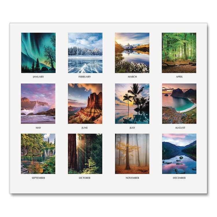 HOUSE OF DOOLITTLE Earthscapes Scenic Desk Pad Calendar, Scenic Photos, 22 x 17, White Sheets, Black Binding/Corners,12-Month (Jan-Dec): 2026 (HOD147) thumbnail 3