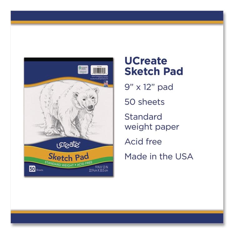 PACON CORPORATION Art1st Sketch Pad, Unruled, (50) White 9 x 12 Sheets (PAC4746) thumbnail 4