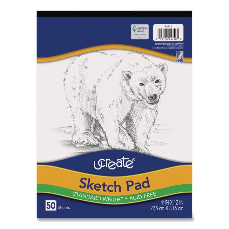 PACON CORPORATION Art1st Sketch Pad, Unruled, (50) White 9 x 12 Sheets (PAC4746)
