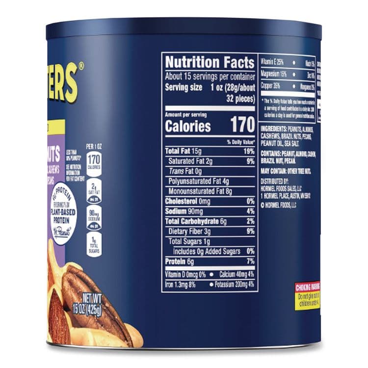 KRAFT FOODS, Mixed Nuts, 15 oz Can (PTN01670) thumbnail 2