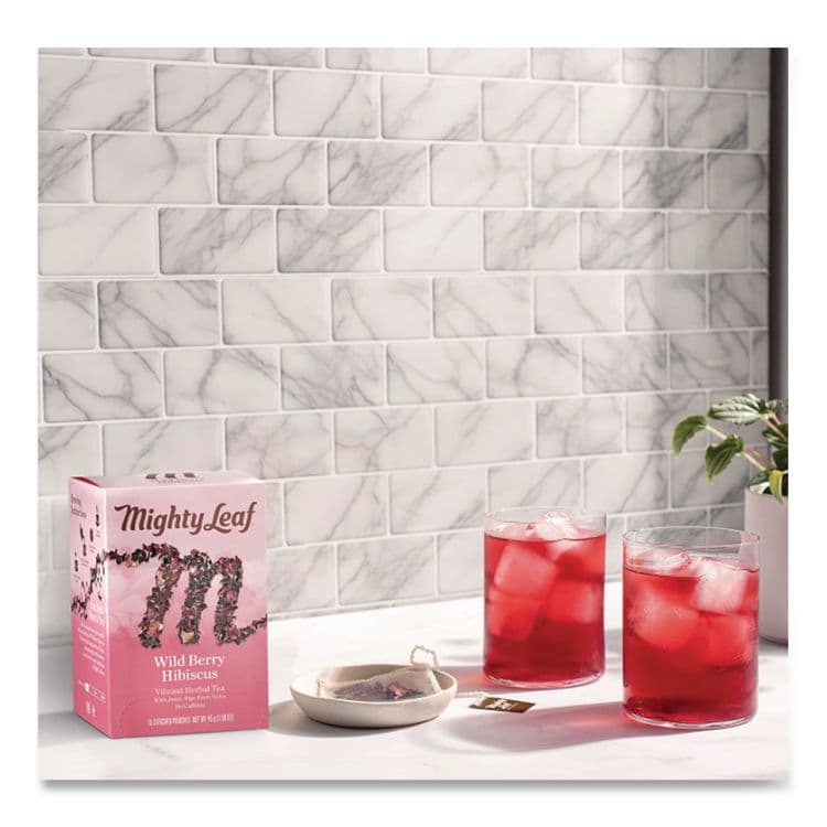 MIGHTY LEAF TEA CO Whole Leaf Tea Pouches, Wild Berry Hibiscus, 15/Box (PEE510144) thumbnail 3