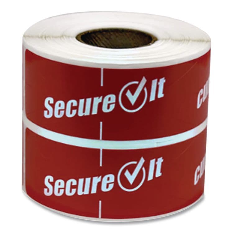 NATIONAL CHECKING CO. SecureIT Tamper Evident Food Container Seals, 1 x 3, Red, Paper, 250/Roll, 2 Rolls/Pack (NTCP13SI2)