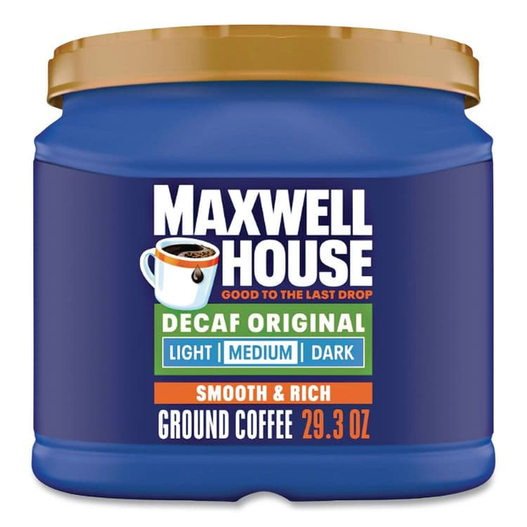 KRAFT FOODS, Coffee, Decaffeinated Ground Coffee, 29.3 oz Can (MWH04658)