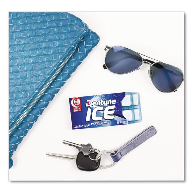 MONDELEZ INTERNATIONAL Sugarless Gum, Peppermint Flavor,16 Pieces/Pack, 9 Packs/Box (CDB3125400) thumbnail 4