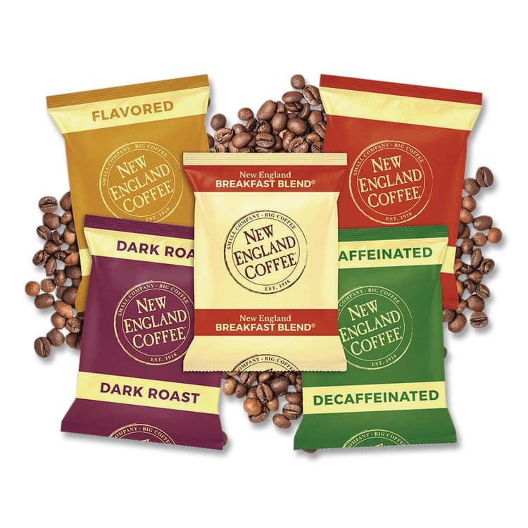 NEW ENGLAND COFFEE COMPANY Coffee Portion Packs, Hazelnut Creme, 2.5 oz Pack, 24/Box (NCF026530) thumbnail 3