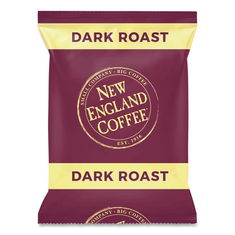 NEW ENGLAND COFFEE COMPANY Coffee Portion Packs, French Dark Roast, 2.5 oz Pack, 24/Box (NCF026190)