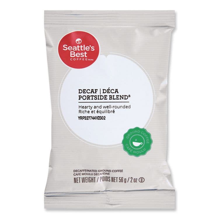 SEATTLE'S BEST COFFEE, LLC Premeasured Coffee Packs, Decaf Portside Blend, 2.6 oz Packet, 72/Carton (SEA11008554CT)