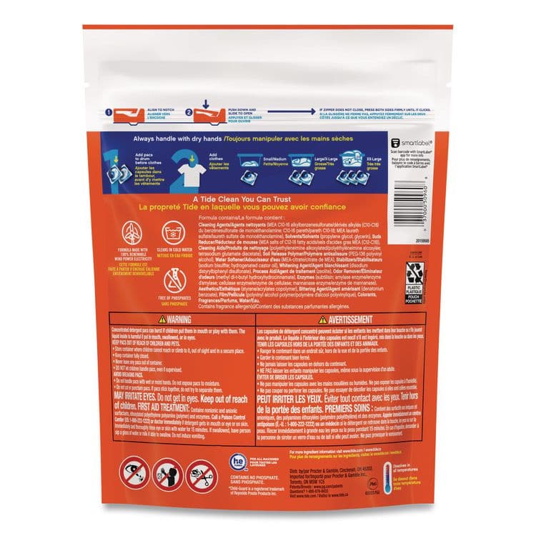 PROCTER & GAMBLE Pods, HE Compatible, Laundry Detergent, Spring Meadow, 31/Pack, 4 Packs/Carton (PGC93123CT) thumbnail 4