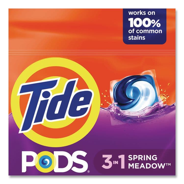PROCTER & GAMBLE Pods, HE Compatible, Laundry Detergent, Spring Meadow, 31/Pack, 4 Packs/Carton (PGC93123CT) thumbnail 3
