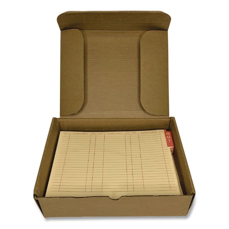 WESTERN STATES ENVELOPE CO End Tab Out Cards, 12.25 x 9.5, Manila/Red, 100/Box (MAQ32055) thumbnail 4