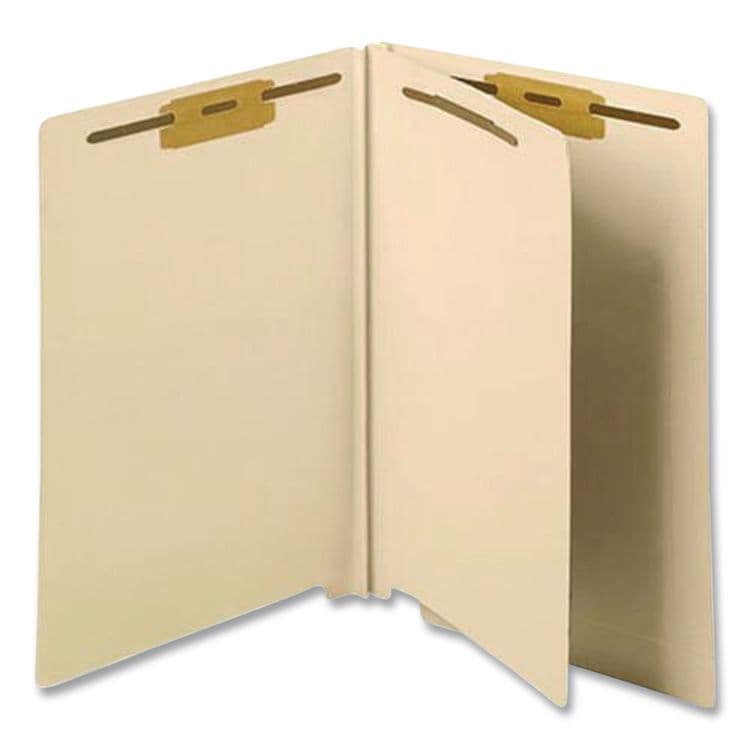 WESTERN STATES ENVELOPE CO End Tab Classification Folders, Straight Tab, Expands 0.75", 1 Divider, 4 Fasteners, Letter Size, Manila, 200/Box (MAQ52353B) thumbnail 4