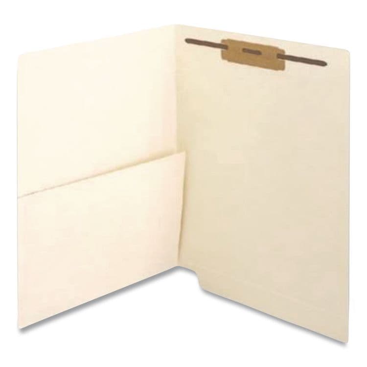 WESTERN STATES ENVELOPE CO Slash Pocket End Tab Fastener Folders, Straight Tab, Expands 0.75", 1 Fastener, Letter Size, Manila, 250/Box (MAQ31466B) thumbnail 2