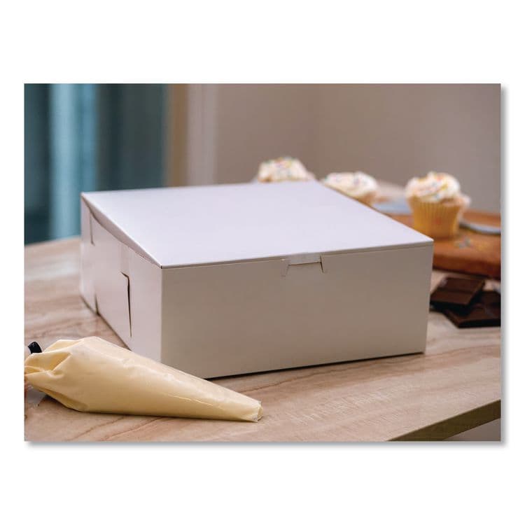 SOUTHERN CHAMPION TRAY White One-Piece Non-Window Bakery Boxes, 12 x 12 x 6, White, Paper, 50/Carton (SCH0989) thumbnail 4
