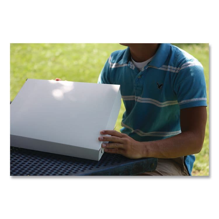 SOUTHERN CHAMPION TRAY Lock-Corner Pizza Boxes, 16 x 16 x 1.88, White, Paper, 100/Carton (SCH1450) thumbnail 3