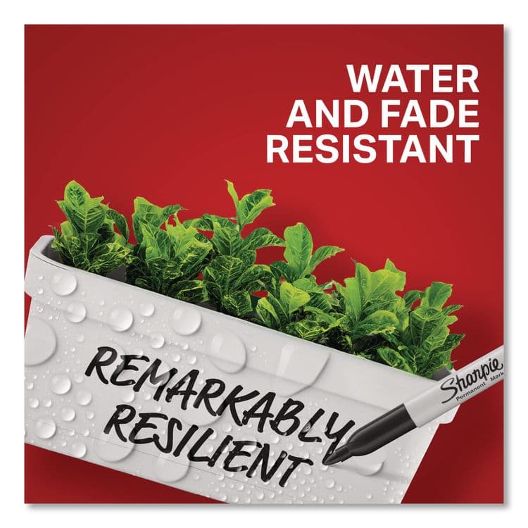 SANFORD Fine Tip Permanent Marker, Fine Bullet Tip, Black, 5/Pack (SAN30665PPA) thumbnail 3