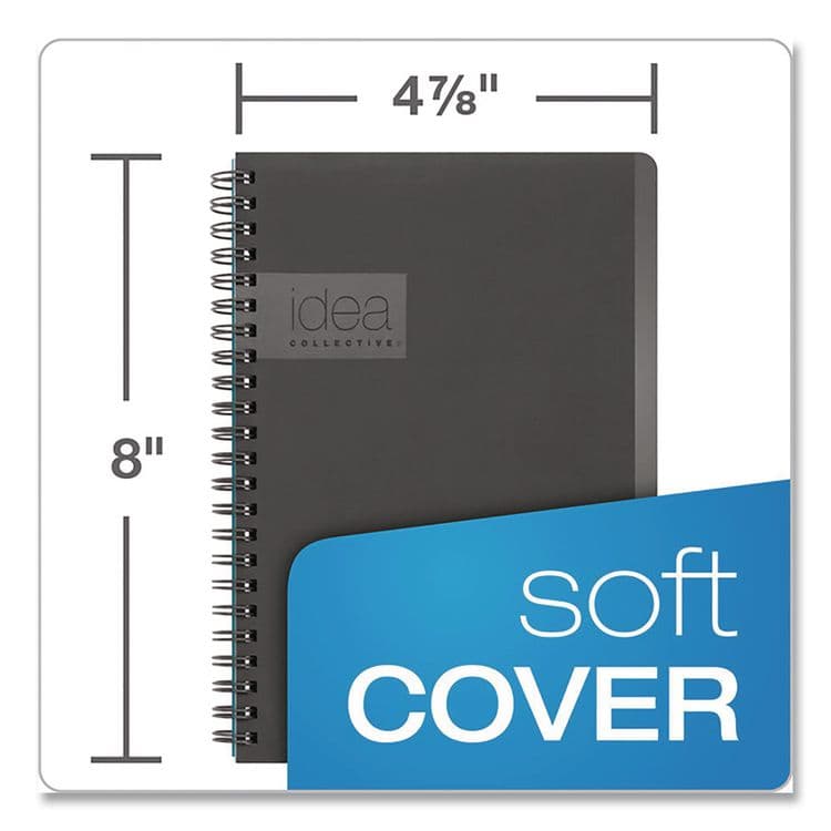 ESSELTE PENDAFLEX CORP. Idea Collective Professional Notebook, 1-Subject, Medium/College Rule, Gray Cover, (80) 8 x 4.87 Sheets (OXF57010IC) thumbnail 3